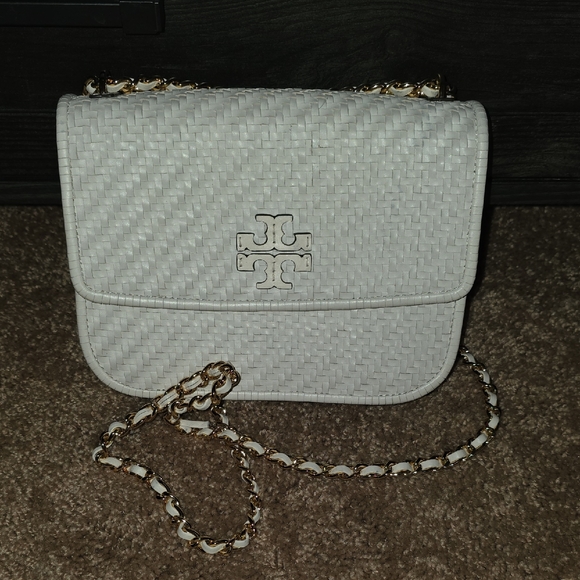 Tory Burch Handbags - Tory Burch Britten Woven Crossbody Bag